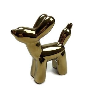 Metallic Gold Ceramic Balloon Dog Figurine Sculpture by Kohl’s NEW!